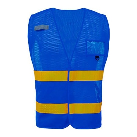 GSS Safety Incident Command Vest- Blue Vest W/Lime Prismatic Tape-One Size Fits All